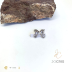 AROS GATITO CABEZA CRISTAL BLANCO