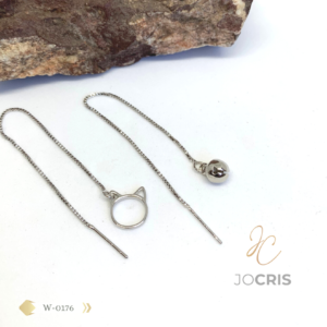 AROS COLGANTES CABEZA DE GATOS Y CASCABEL