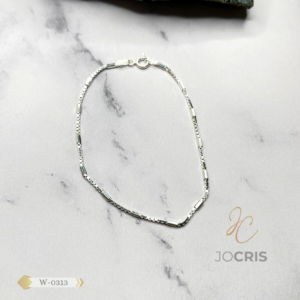 PULSERA VENECIANA CON HEXAGONOS 19 CM