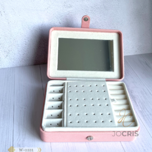 JOYERO ORGANIZADOR CON BROCHE ROSADO